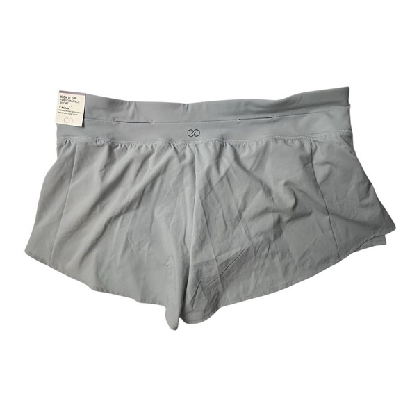 Calia Women's Stay the Path Kick it Up 3” inseam High Rise Shorts Gray Size XXL - Picture 2 of 11